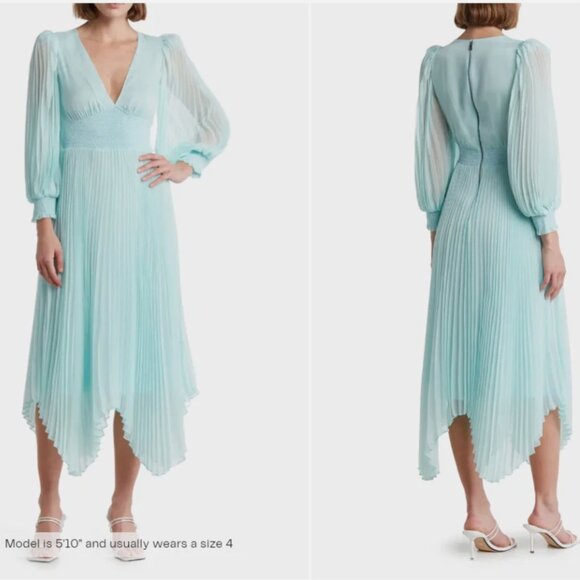 ALICE+OLIVIA SION PLEATED MINI DRESS - Picture 4 of 5